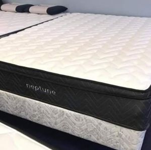 Neptune" NEW quality pillow top mattress & box spr